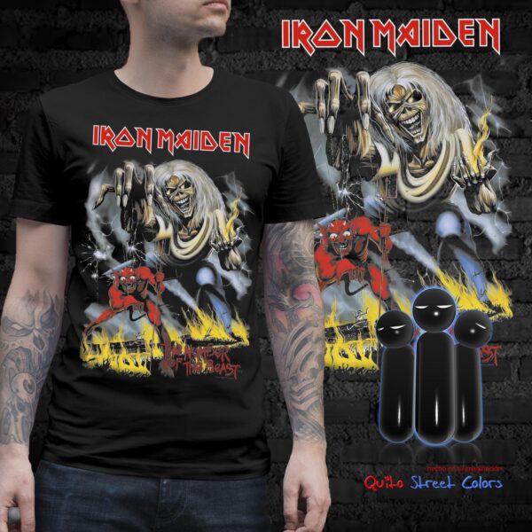 Camiseta Iron maiden the number of the beast 01