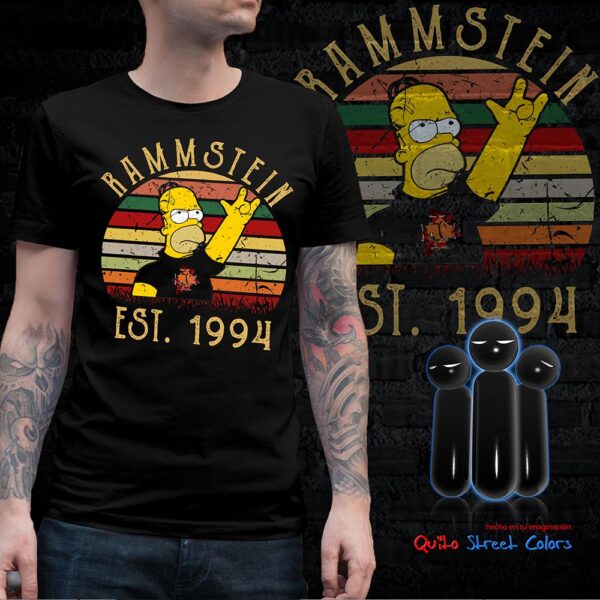 Camiseta Rammstein Homero