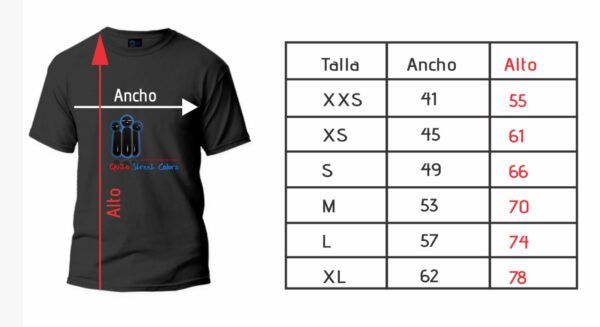 Tabla de tallas 600x327