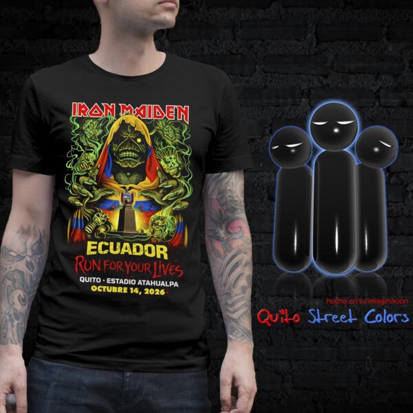 Camiseta Iron maiden run for yours lives tour Ecuador 01