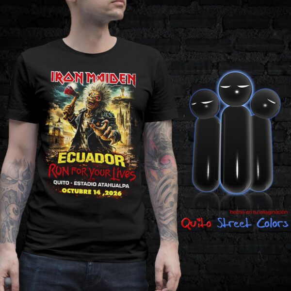Camiseta Iron maiden run for yours lives tour Ecuador 03