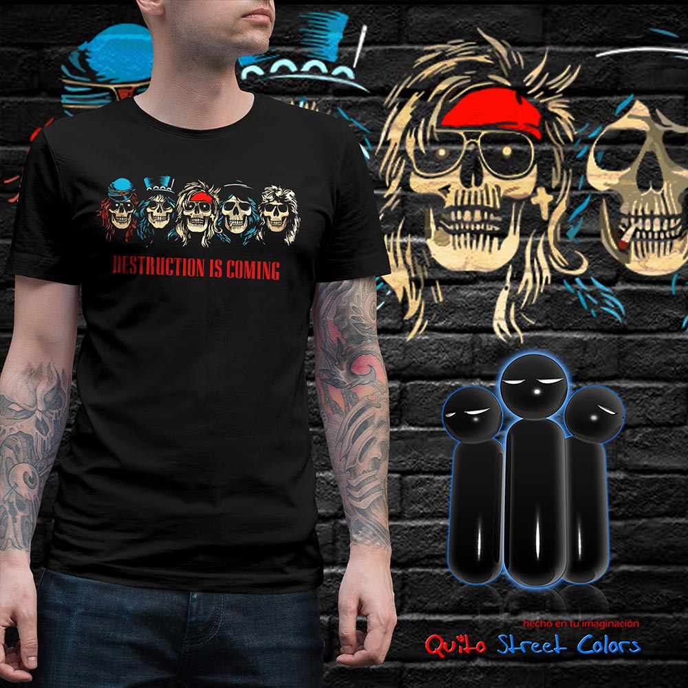 Camiseta Guns n' roses Destruction is coming