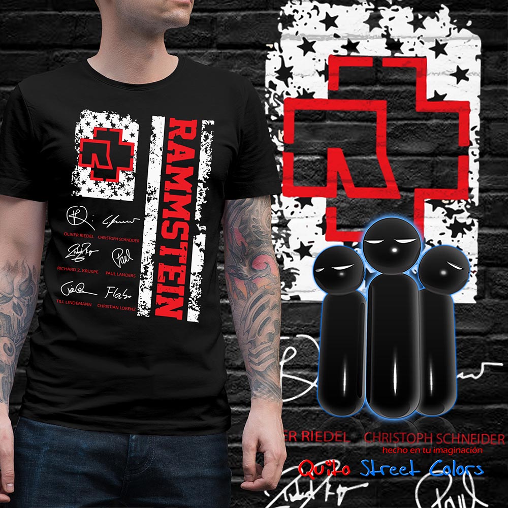 Camiseta Rammstein Autógrafos