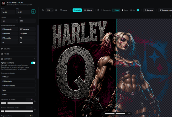 Halftone Studio – Semitonos profesionales para DTF